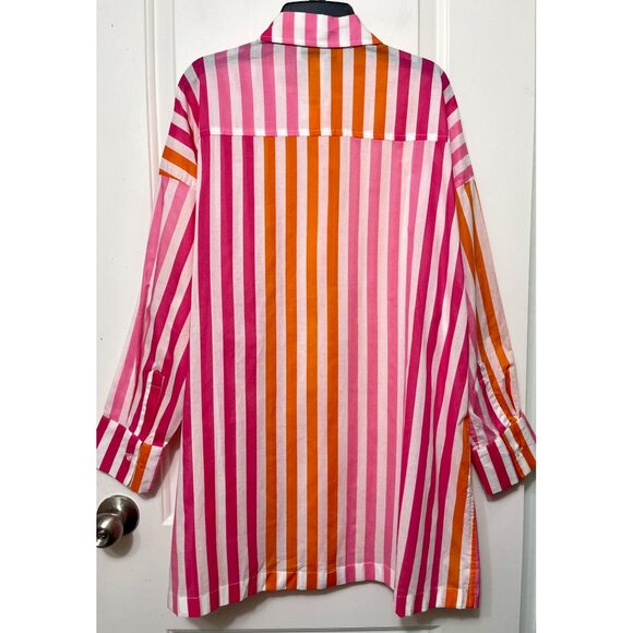 BEACH RIOT Alexa Top en Sunset Stripes Pink Orange Size S/M - Picture 9 of 10